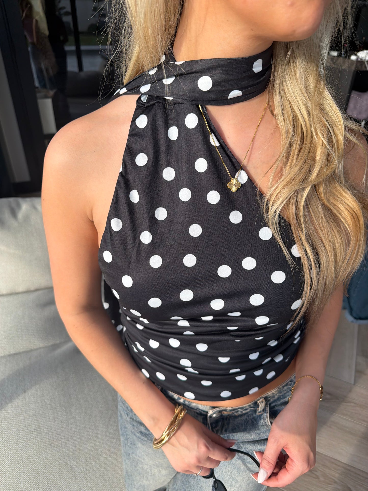 Lou polka dot top